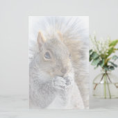 Cute Squirrel in Winter Briefpapier (Staand voorkant)