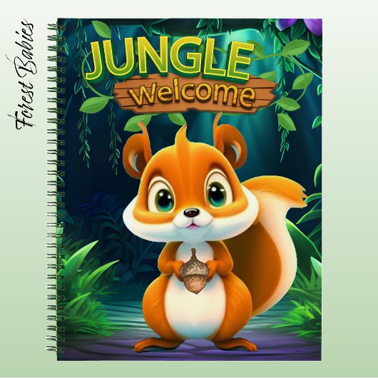 Cute Squirrel Jungle Welcome Woodland Wildlife 🐿 Notitieboek