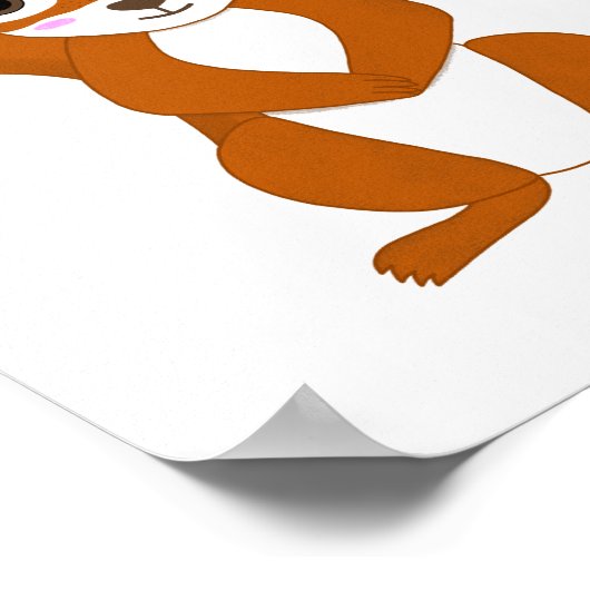 Cute Squirrel Kawaii Poster (Hoek)