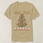 Cute Squirrel kerstboom Gift Decor Ugly Xmas T-shirt (Design voorkant)