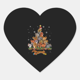 Cute Squirrel kerstboomcadeautje decor-kerstboom Hart Sticker