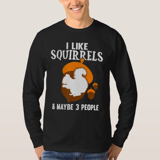 Cute Squirrel Kids Boys Girls Funny Animal Squirre T-shirt (Voorkant)