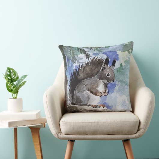 Cute squirrel kussen (Stoel)
