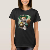 Cute Squirrel Leprechaun St Patricks Day Squirrel  T-shirt (Voorkant)
