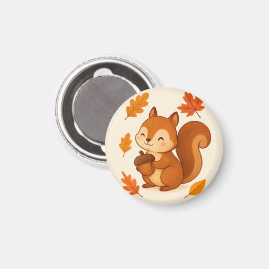 Cute Squirrel Magneet (Voorkant / Achterkant)
