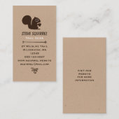 Cute Squirrel met Acorn | Wilde dieren Visitekaartje (Voorkant / Achterkant)