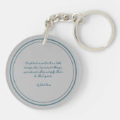 Cute Squirrel met gepersonaliseerd bericht Sleutelhanger (Achterkant)