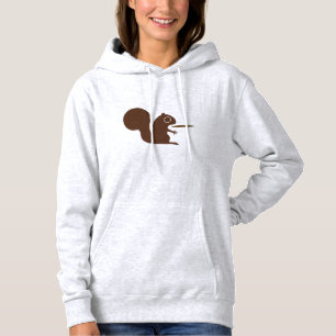 Cute Squirrel met koffie Kunst voor dieren Hoodie