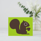 Cute Squirrel met Nut Woodland Dierenvriend Briefkaart (Staand voorkant)