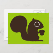 Cute Squirrel met Nut Woodland Dierenvriend Briefkaart (Voorkant / Achterkant)