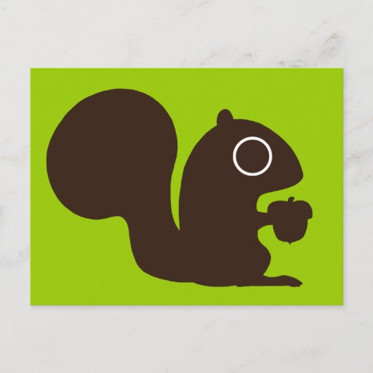 Cute Squirrel met Nut Woodland Dierenvriend Briefkaart (Voorkant)