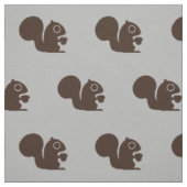 Cute Squirrel met Nut | Woodland Pattered Stof (Swatch)