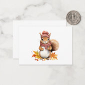 Cute Squirrel Notitiekaart  Notitiekaartje (Voorkant / Achterkant in situ)