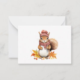 Cute Squirrel Notitiekaart  Notitiekaartje