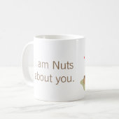Cute Squirrel Nuts Over jou Pun Love Humor Koffiemok (Voorkant links)