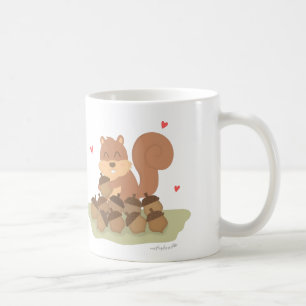 Cute Squirrel Nuts Over jou Pun Love Humor Koffiemok