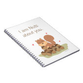 Cute Squirrel Nuts Over jou Pun Love Humor Notitieboek (Rechterzijde)