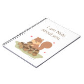 Cute Squirrel Nuts Over jou Pun Love Humor Notitieboek (Linkerzijde)