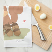 Cute Squirrel Nuts Over jou Pun Love Humor Theedoek (Quarter Fold)