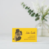 Cute Squirrel & Oak Nut Creative Profile Card Visitekaartje (Staand voorkant)