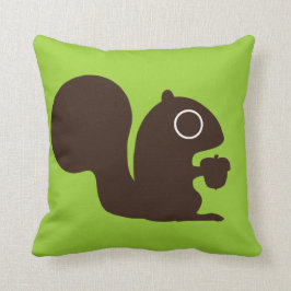 Cute Squirrel on Green () Kussen
