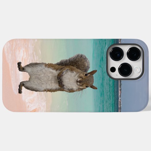 Cute Squirrel op Caribische strandplaats Case-Mate iPhone Case (Achterkant (horizontaal))