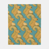 Cute Squirrel Pattern Fleece Deken (Voorkant)