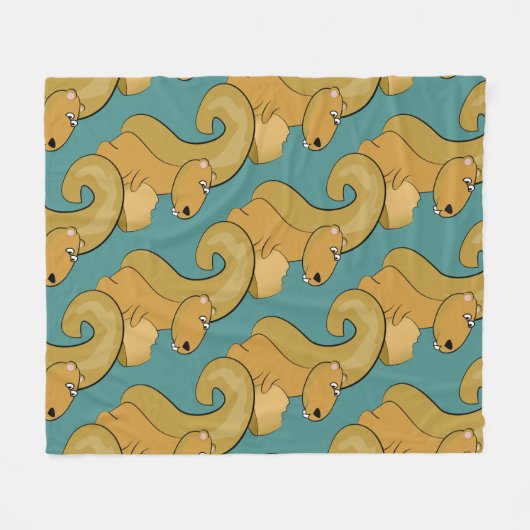 Cute Squirrel Pattern Fleece Deken (Voorkant (Horizontaal))