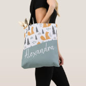 Cute Squirrel Pattern Green Persoonlijk Tote Bag (Dichtbij)