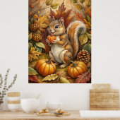 Cute Squirrel Poster (Keuken)