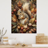 Cute Squirrel Poster (Keuken)