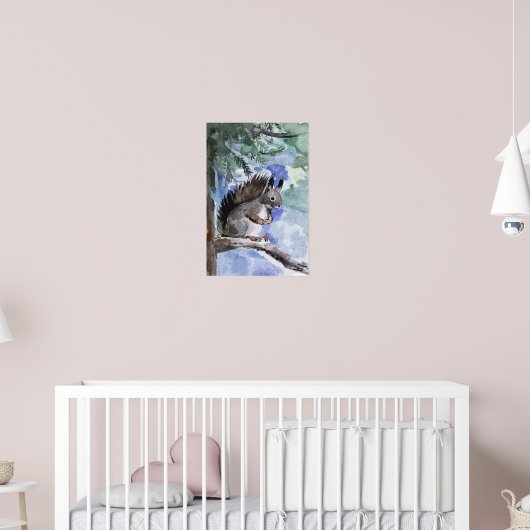 Cute squirrel poster (Kinderkamer 2)