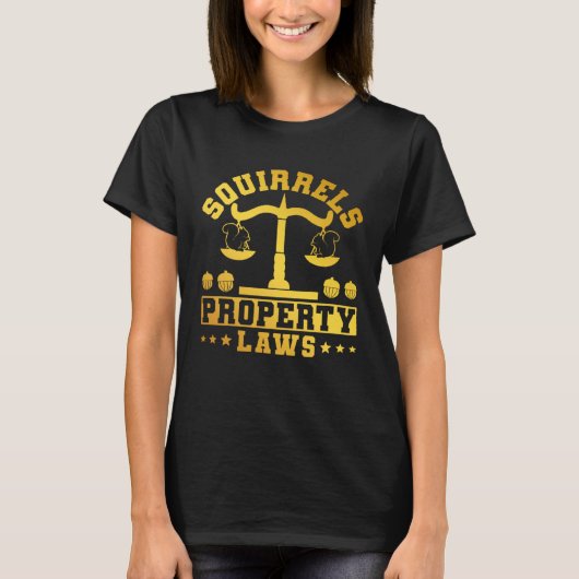 Cute Squirrel Rodent  Squirrels Property Laws T-shirt (Voorkant)