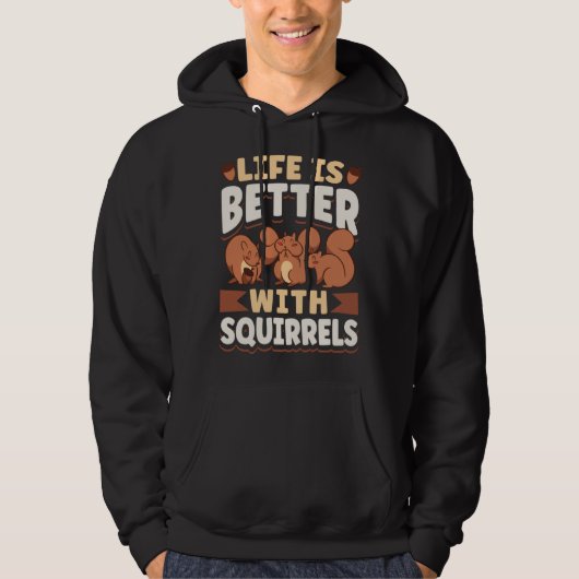 Cute Squirrel Rodent With Squirrels Hoodie (Voorkant)