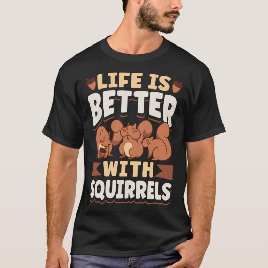 Cute Squirrel Rodent With Squirrels T-shirt (Voorkant)
