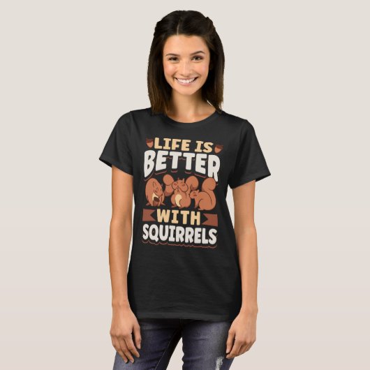 Cute Squirrel Rodent   With Squirrels T-shirt (Voorkant volledig)