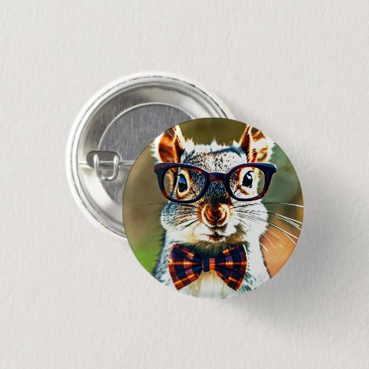 Cute Squirrel Ronde Button 3,2 Cm (Voorkant /achterkant)