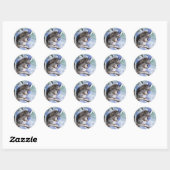 Cute squirrel ronde sticker (Vel)