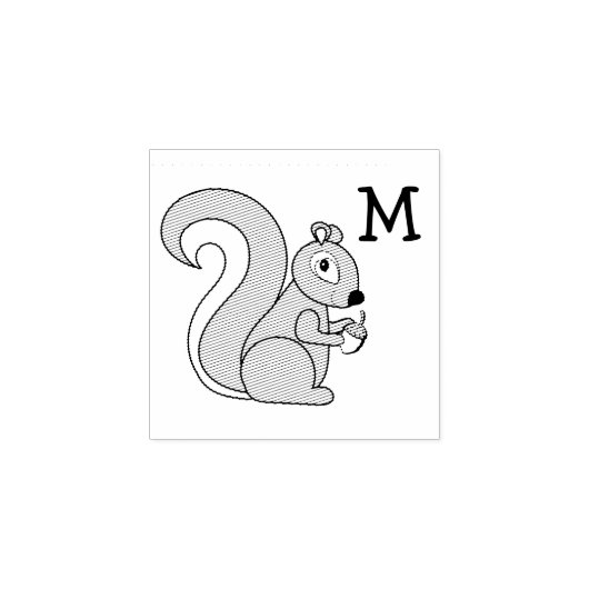Cute Squirrel Rubberstempel (Afrduk)