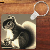 Cute Squirrel Sleutelhanger (Achterkant)