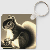 Cute Squirrel Sleutelhanger (Achterkant)