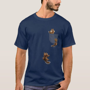 , Cute Squirrel-spellen, klimmen in zakje, chip T-shirt