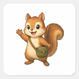 Cute Squirrel Sticker – Okojo and Friends