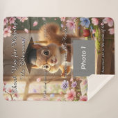 Cute Squirrel Teacher Appreciation Blossom Blanket Sherpa Deken (Voorkant (horizontaal))