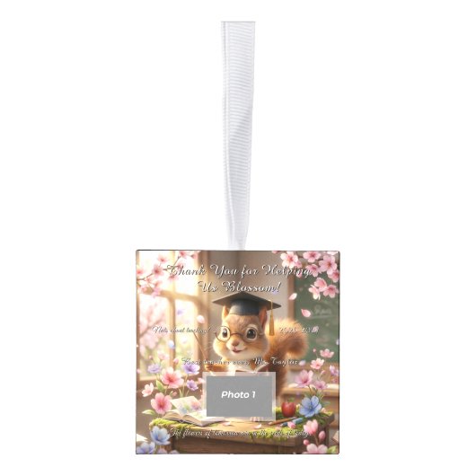 Cute Squirrel Teacher Appreciation Ornament (Rechts)