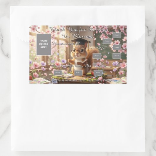 Cute Squirrel Teacher Appreciation Sticker Sheet (Tas)
