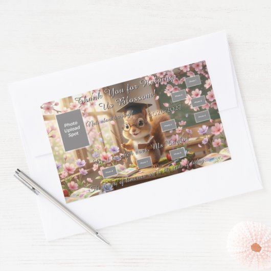 Cute Squirrel Teacher Appreciation Sticker Sheet (Envelop)