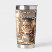 Cute Squirrel Teacher Appreciation Tumbler Geïsoleerde Drinkbeker (Links)