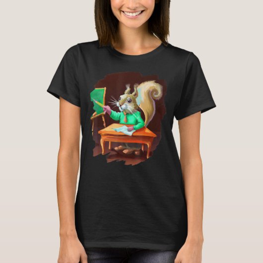 Cute   Squirrel Teacher Professor School T-shirt (Voorkant)