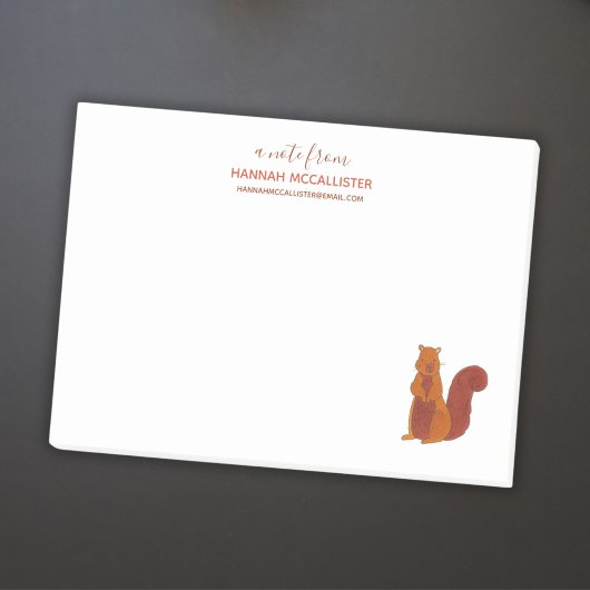 Cute Squirrel Teacher Reminder Note